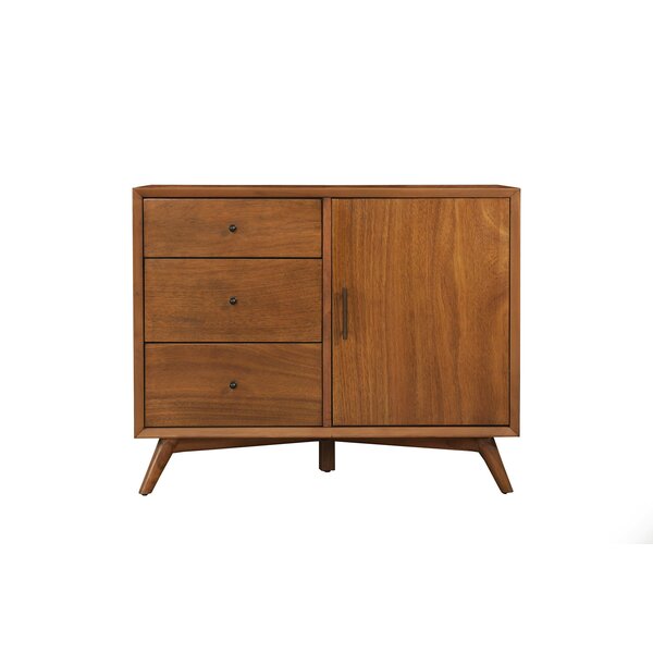 Durable Strong Wood Material Walnut Finish Belham Living Carter Mid-Century Modern Two-Drawer File Cabinet