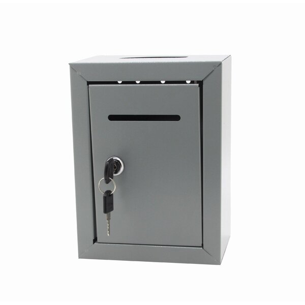 Suggestion Slot Drop Box Steel Safe Letter Cash Mail Lock Mount Donation Charity 