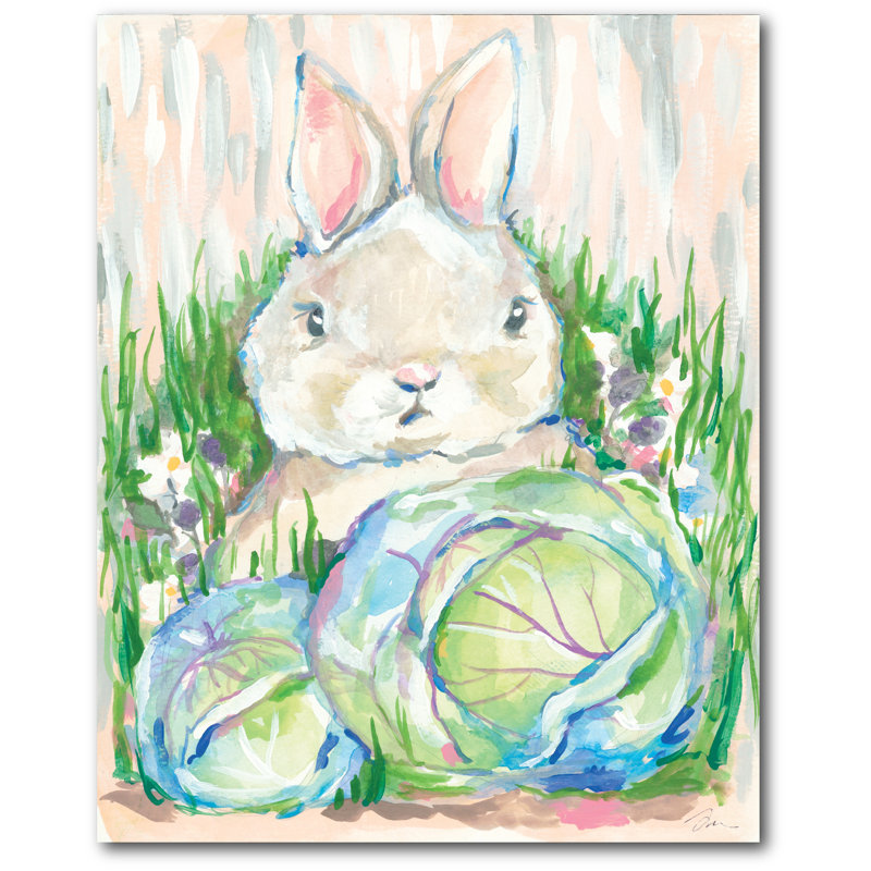 The Holiday Aisle Easter Bunny Vegetable Garden I Gallery Wrapped
