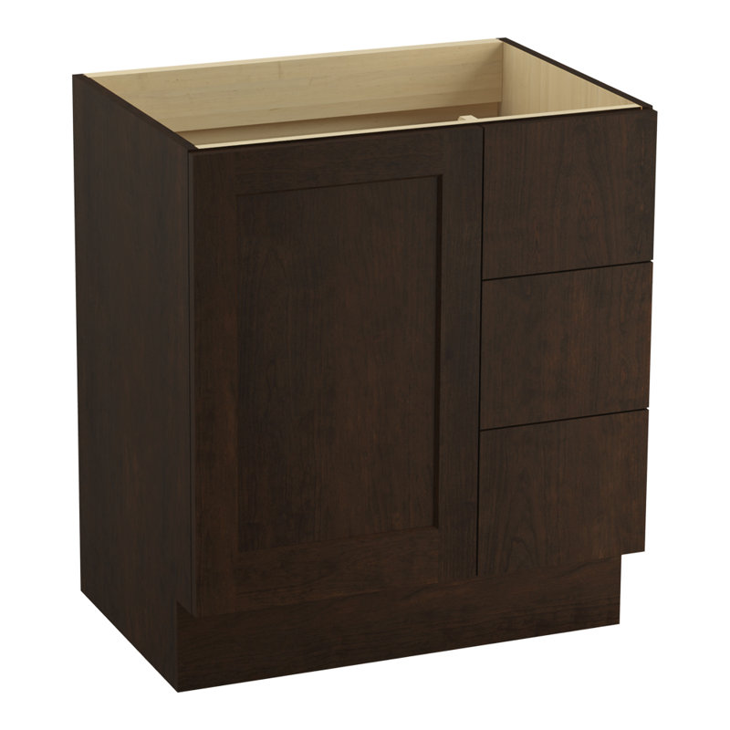 30 Bathroom Vanity With Toe Kick kohler poplin™ 30" vanity with toe kick, 1 door and 3 drawers on 30 Bathroom Vanity With Toe Kick kohler poplin™ 30" vanity with toe kick, 1 door and 3 drawers on