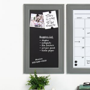 Contemporary Framed Magnetic Wall Mounted Chalkboard