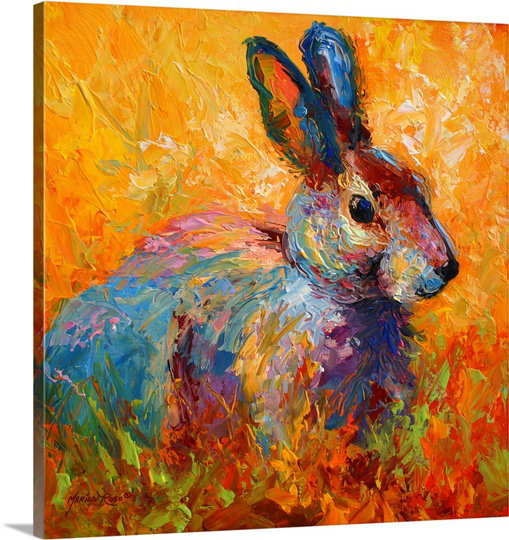Canvas On Demand Forest Bunny By Marion Rose Painting Print On