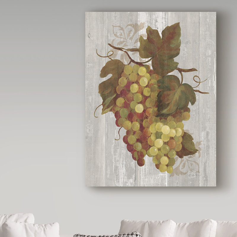 Fleur De Lis Living Autumn Grapes Iv On Wood Acrylic Painting