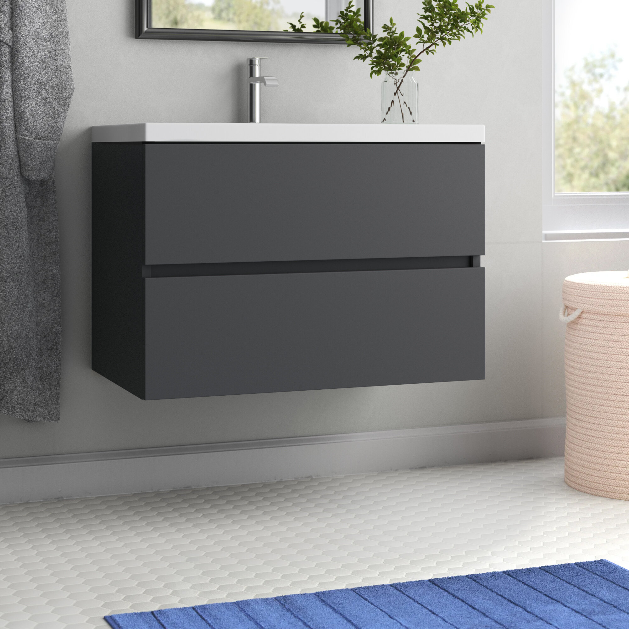 Zipcode Design Albion 31 Wall Mounted Single Bathroom Vanity Set Reviews Wayfair
