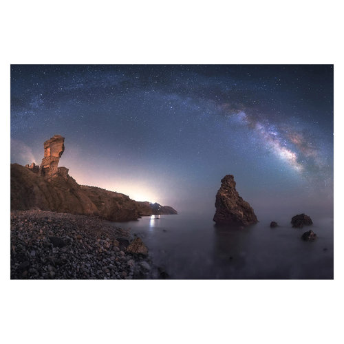 Sea of Galaxies 2.25m x 3.36m Textured Matt Peel & Stick Wall Mural East Urban Home