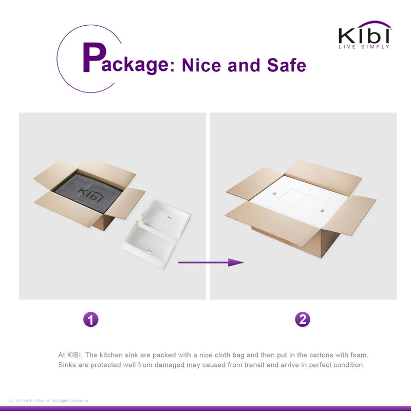 Kibi Usa Handcrafted 33 L X 22 W Farmhouse Apron Kitchen Sink