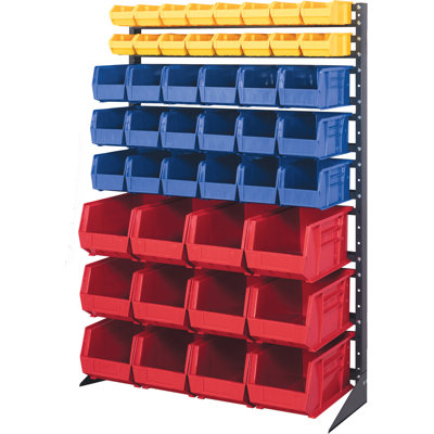 Single Sided 16 Rail Hanging System Plastic Bins Quantum Storage