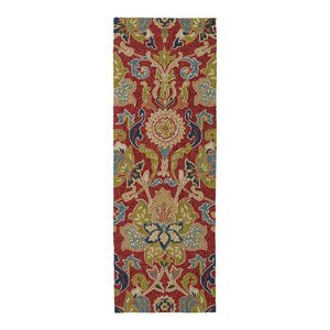Manning Floral And Plants Red Indoor/Outdoor Area Rug