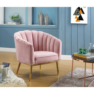 baby pink accent chair