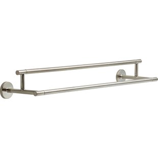 Double Towel Bar Holder with No Drill,2 Hooks NAAKABE Wall Mounted SUS 304 Stainless Steel Towel Rack with 