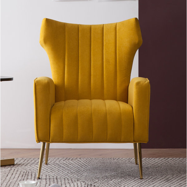 gold and velvet chair