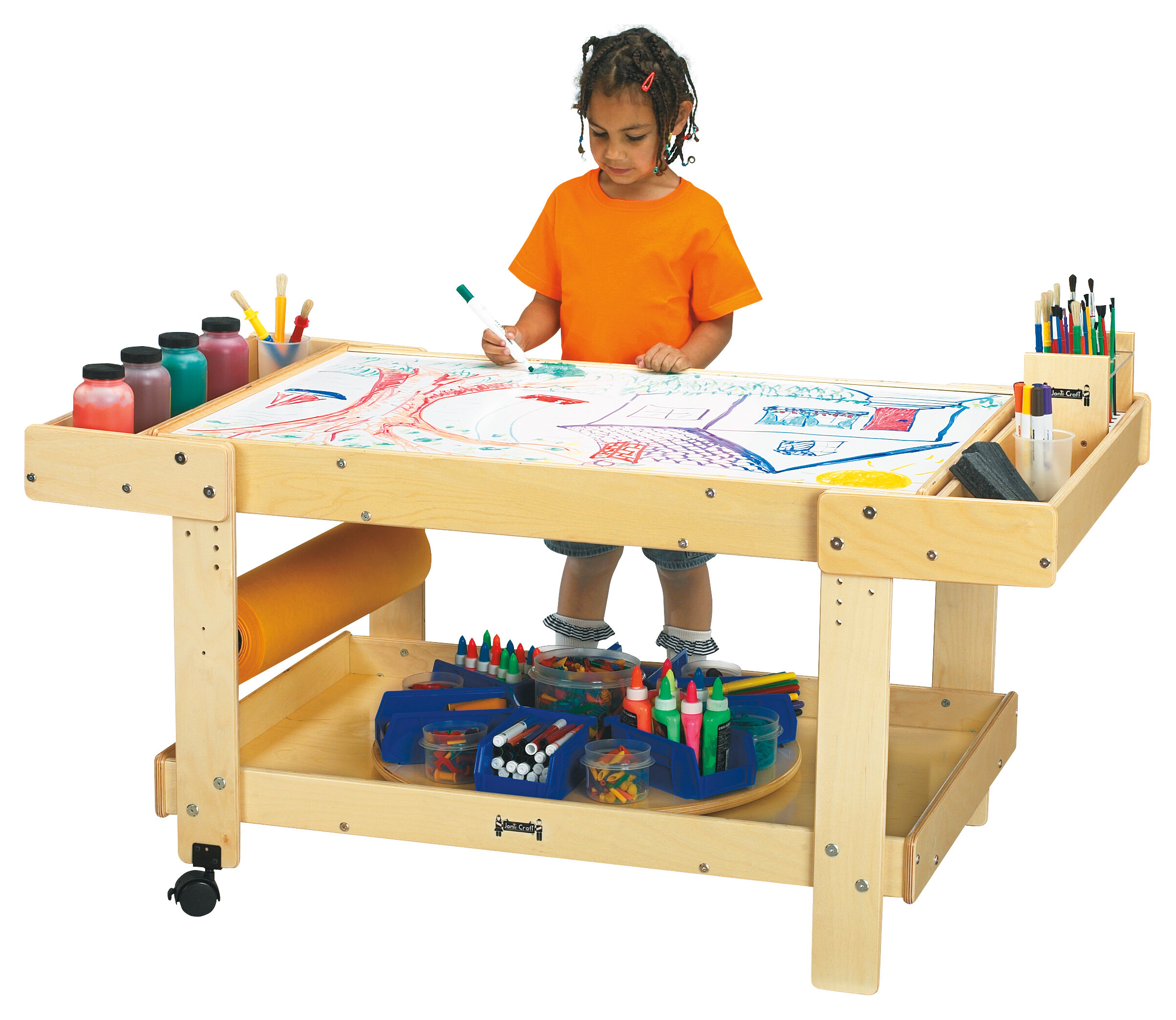 Jonti Craft Kids Rectangular Arts And Crafts Table Wayfair