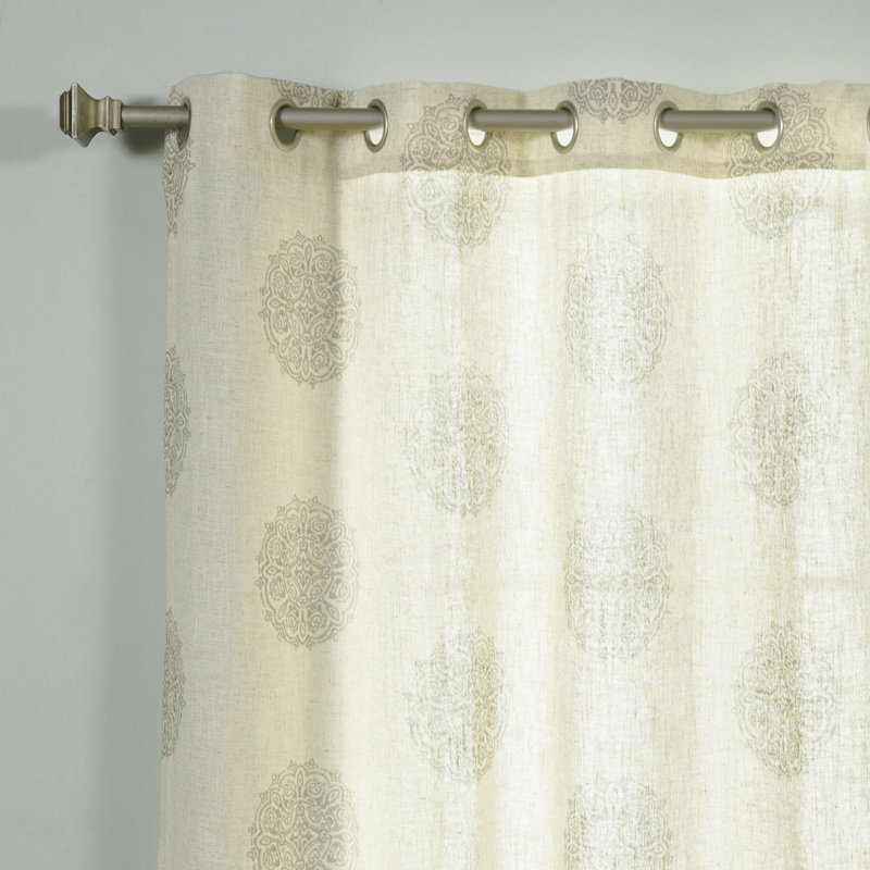 Carney Medallion Geometric Sheer Grommet Curtain Panels Reviews