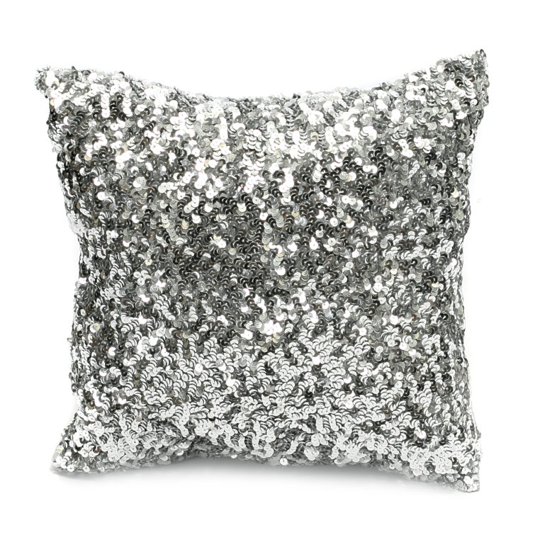 pillow with glitter