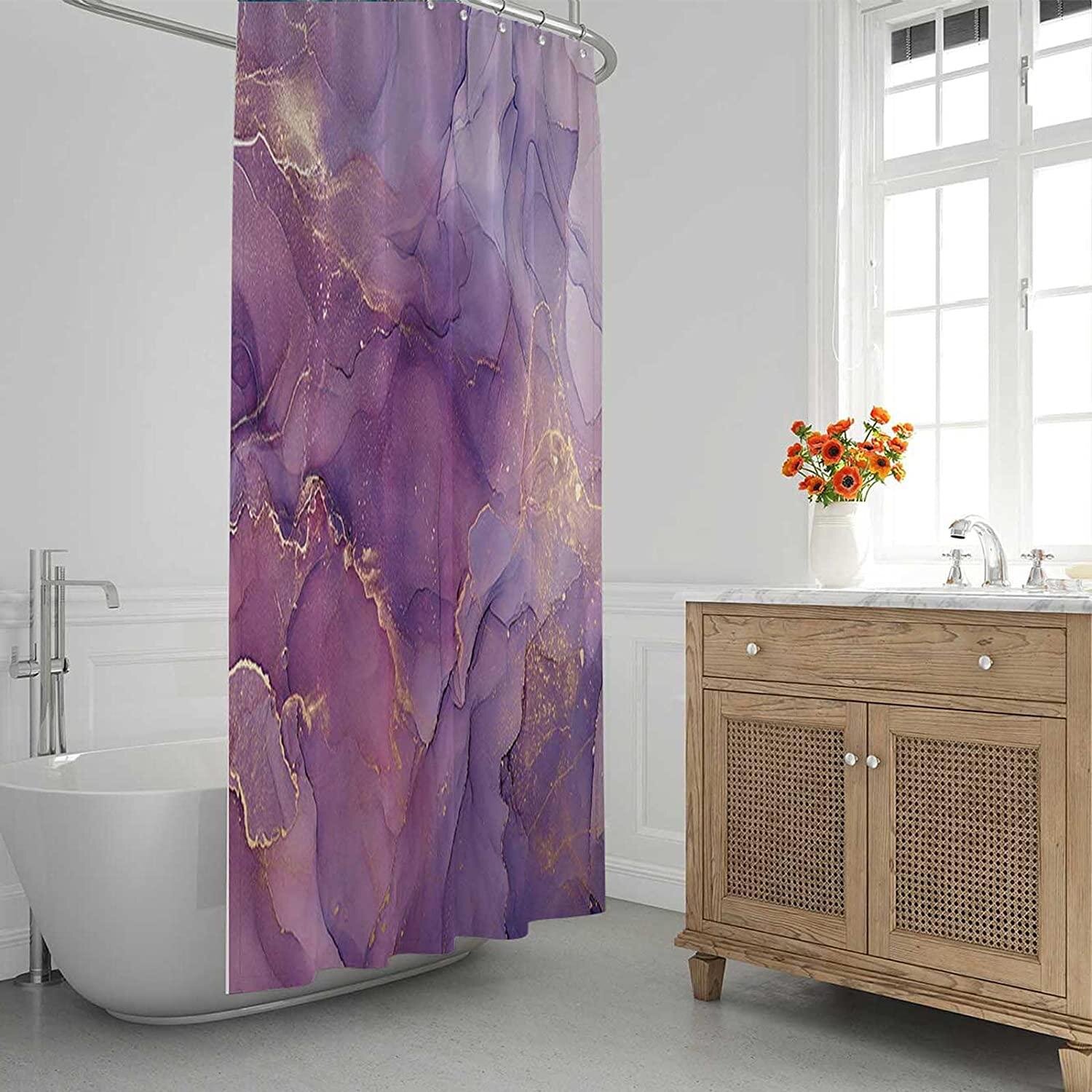 72X72" Abstract Shower Curtain Gold Debris Bathroom Fabric Bath Curtains Mat Rug 