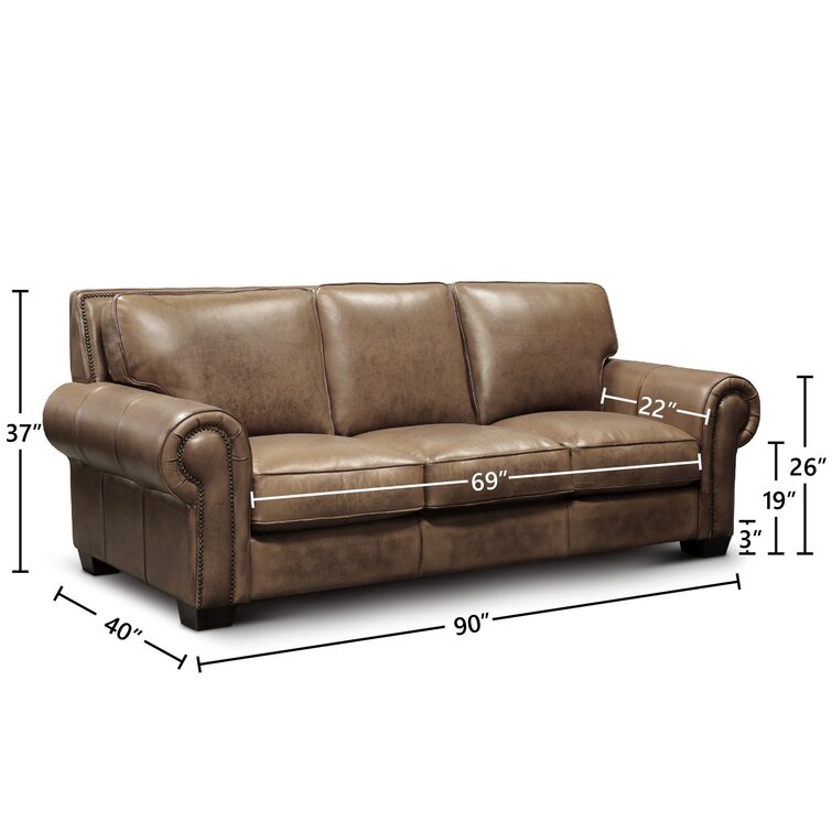Vijandig decaan Verwachting Hello Sofa Home Valencia 92'' Leather Sofa | Wayfair