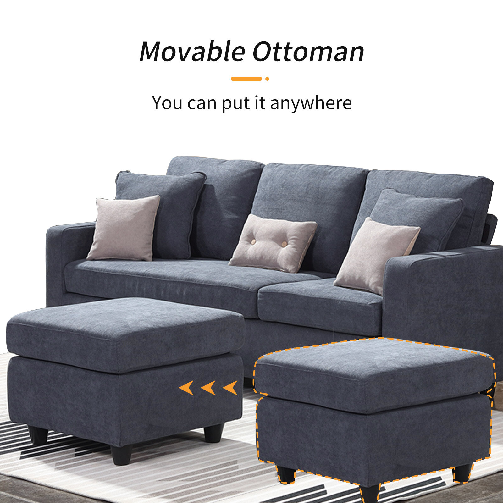 Customized Ottoman for Free Pattern