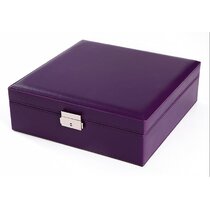 Purple One Tier Rectangle Jewelry Display Storage Case Box Locker
