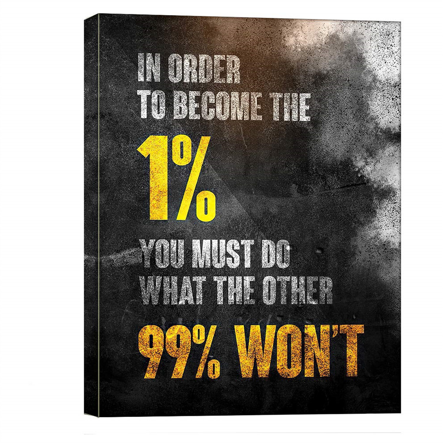 1% Entrepreneur motivational Canvas Art Wall Inspirational Picture Print poster