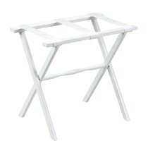 white luggage stand