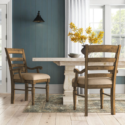 Shaler Ladder Back Arm Chair in Smoky Quartz