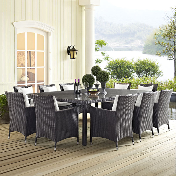 Bwood 11 Piece Dining Set With Cushion Reviews Joss Main Bwood 11 Piece Dining Set With