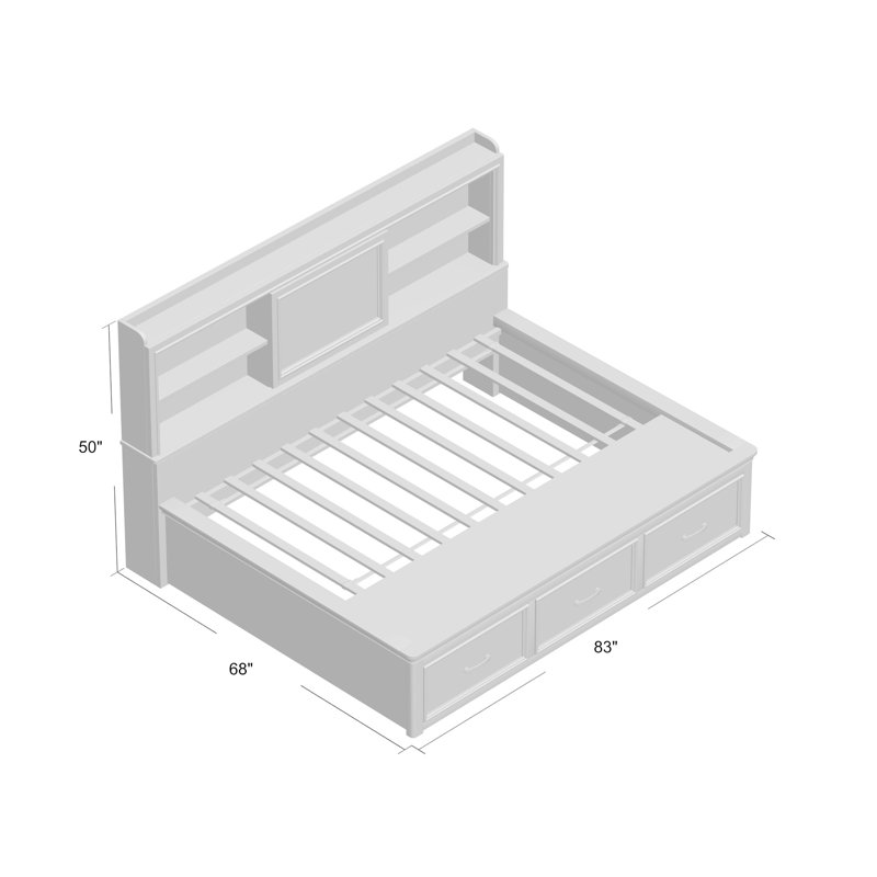 Viv Rae Earby Full Captain Bed With Drawers Wayfair