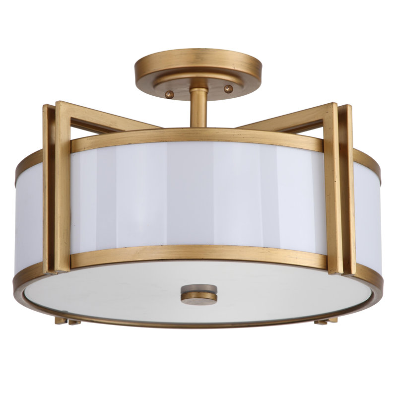 Dublin 3 Light 17 13 Unique Statement Drum Semi Flush Mount Reviews Allmodern