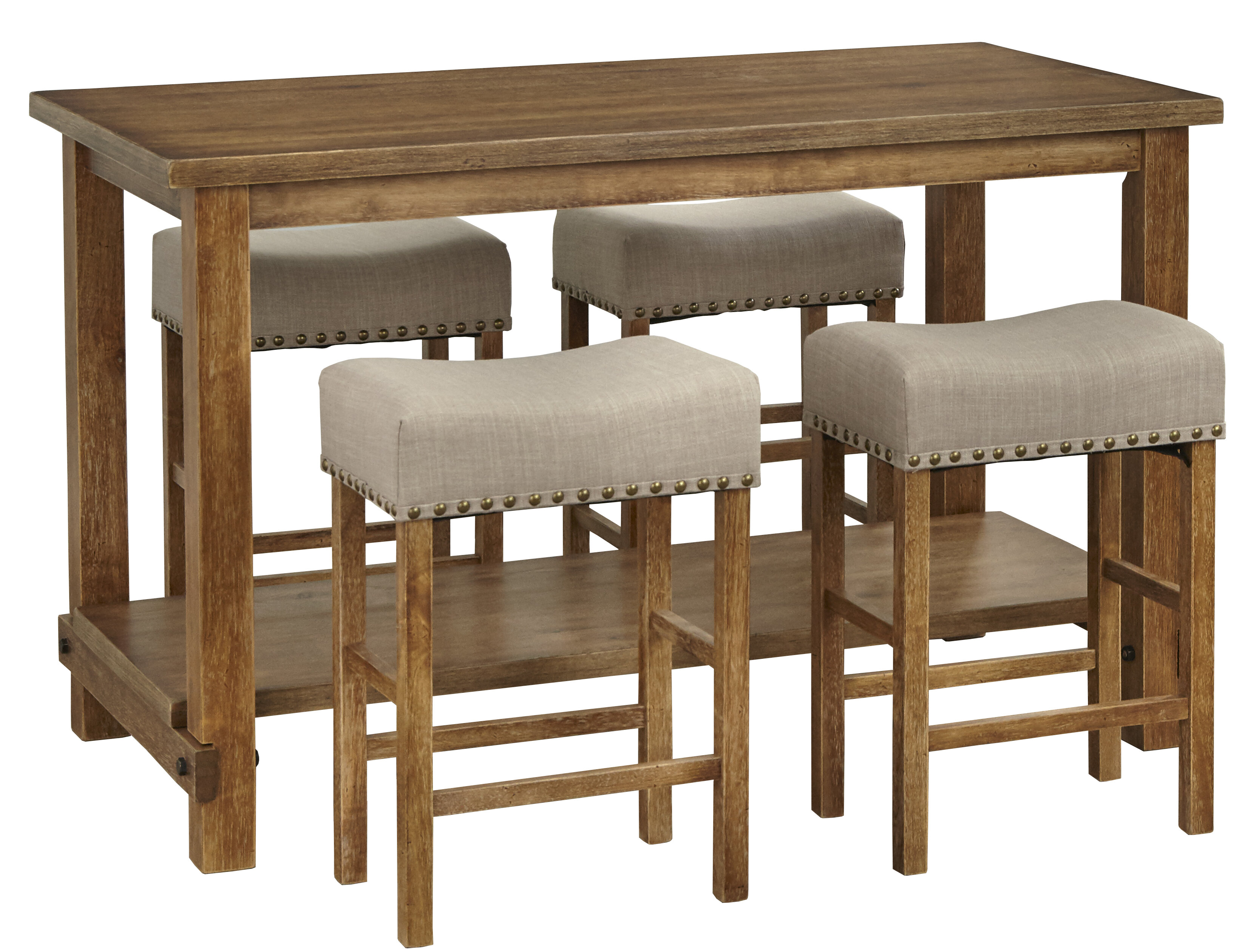 hendina 5 piece solid wood table set