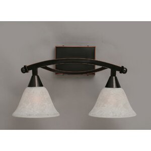 Eisenhauer 2-Light Marble Glass Shade Vanity Light