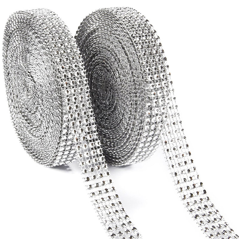 Juvale Diamond Rhinestone Wrap Roll For Wedding Cake Decorations