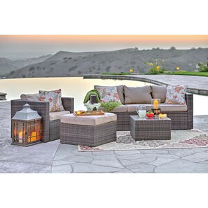 Rister 4 Piece Sectional Seating Group with Cushion