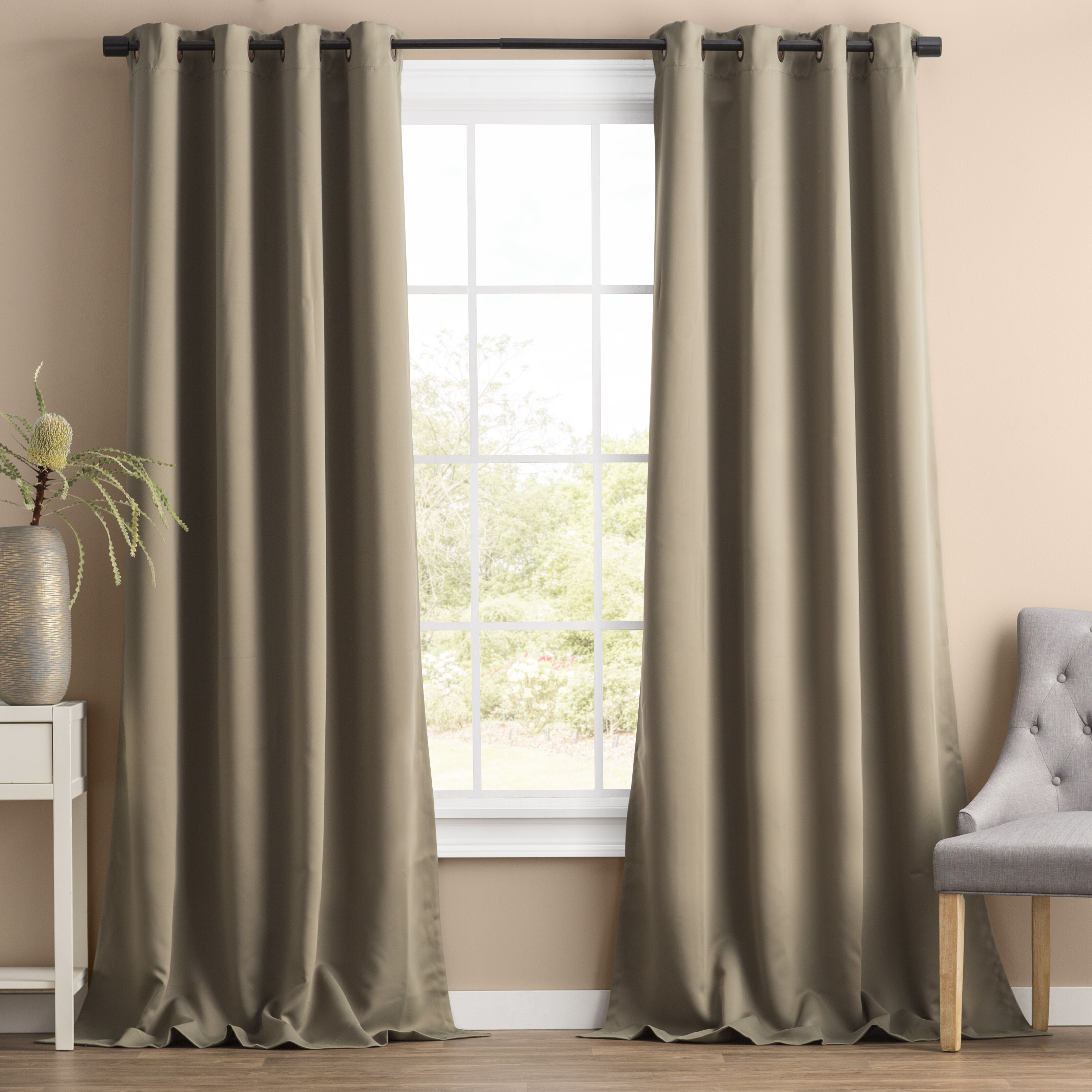 Ochre Lined Curtains Wool Feel Tape Top Ready Made Pencil Pleat Curtain Pairs 