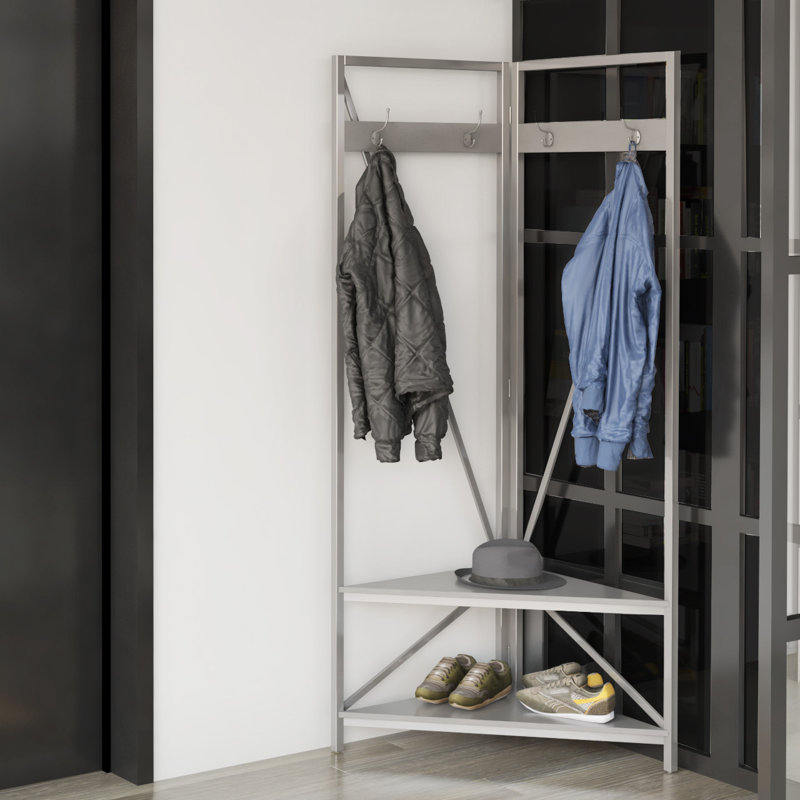 Alayaa Hall Tree 35'' Wide with Bench and Shoe Storage