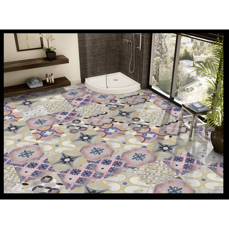 Merida 12" x 12" Ceramic Patterned Wall & Floor Tile
