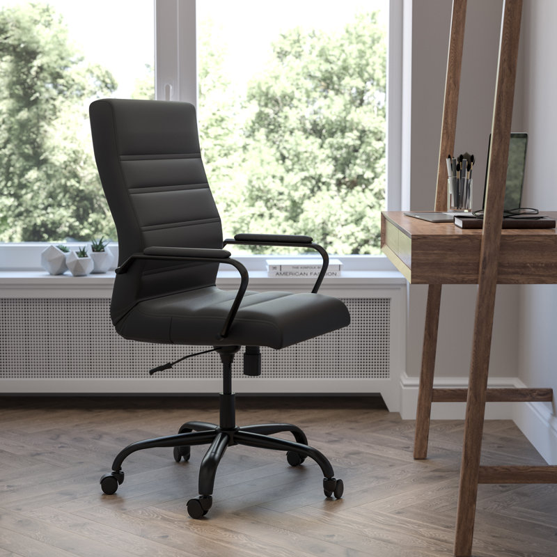 Ergonomic Upholstered High-Back Swivel Office Chair - Basics by Wayfair