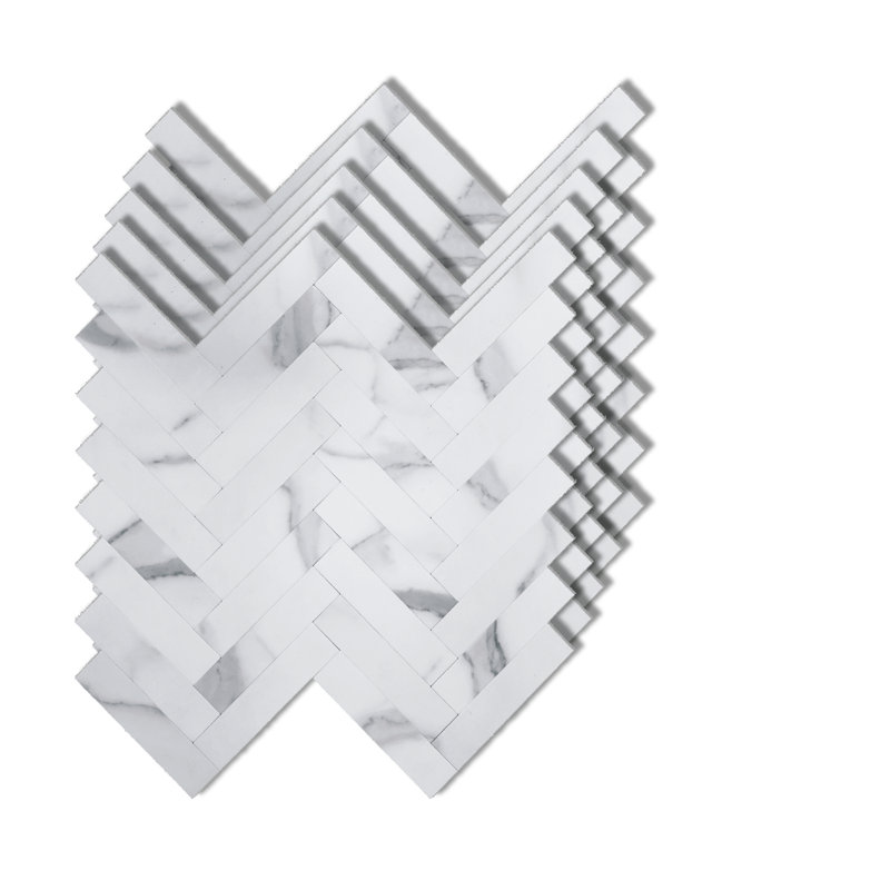 Stone 10.3'' W x 10.3'' L Engineered Stone Peel and Stick Mosaic Tile
