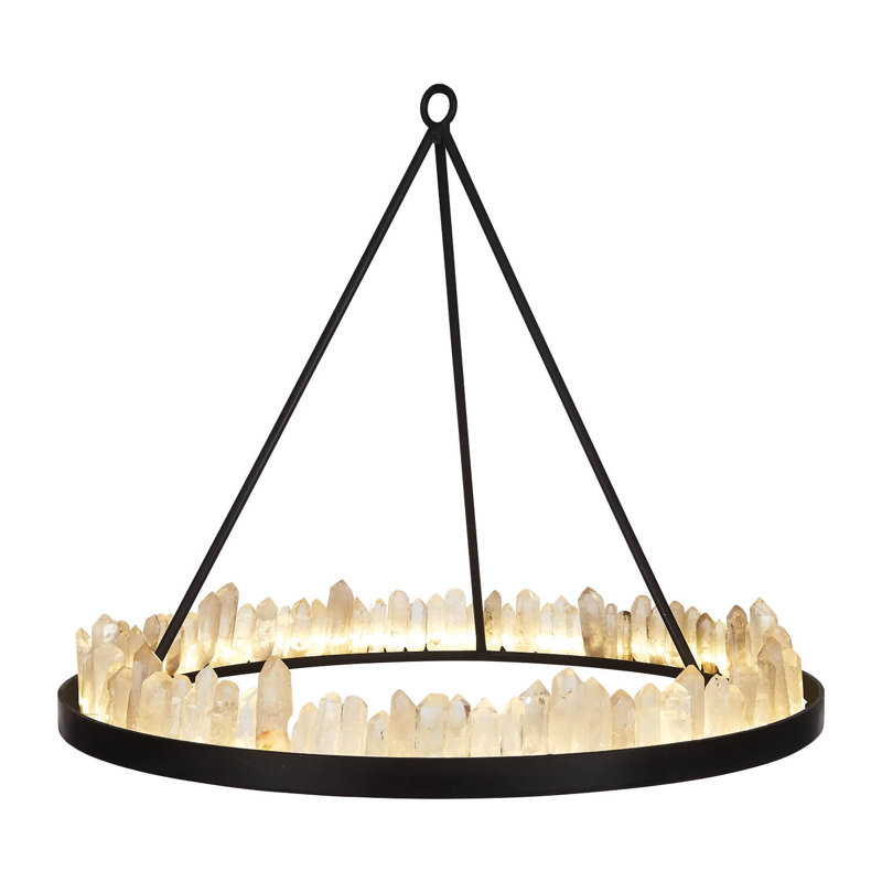 Halo LED Wagon Wheel Chandelier