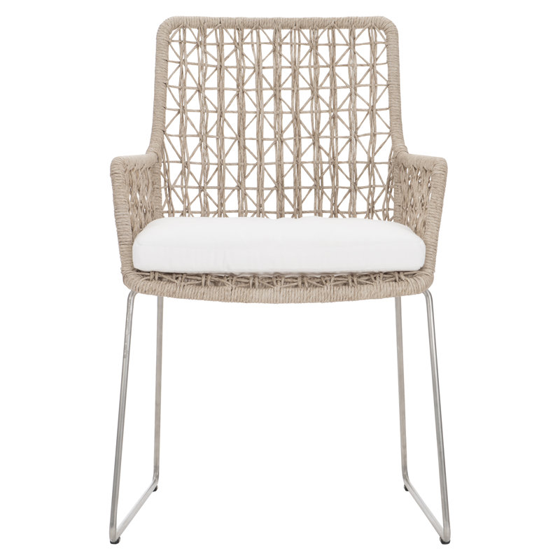 Bernhardt Carmel Outdoor Arm Chair with Seat Pad - Quick Ship
