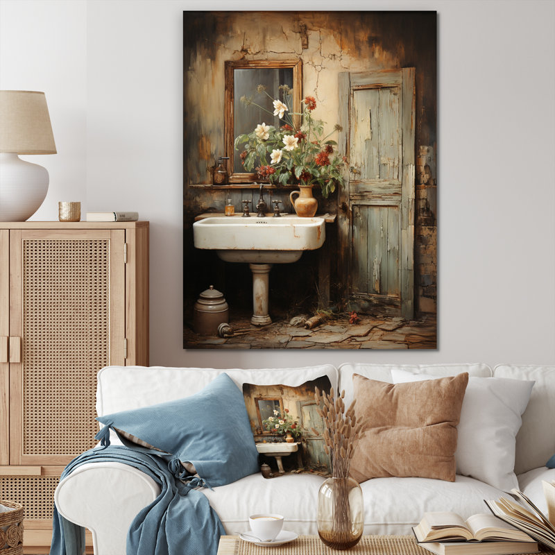Cluny Bathroom Rustic Charm II - Bathroom Wall Decor