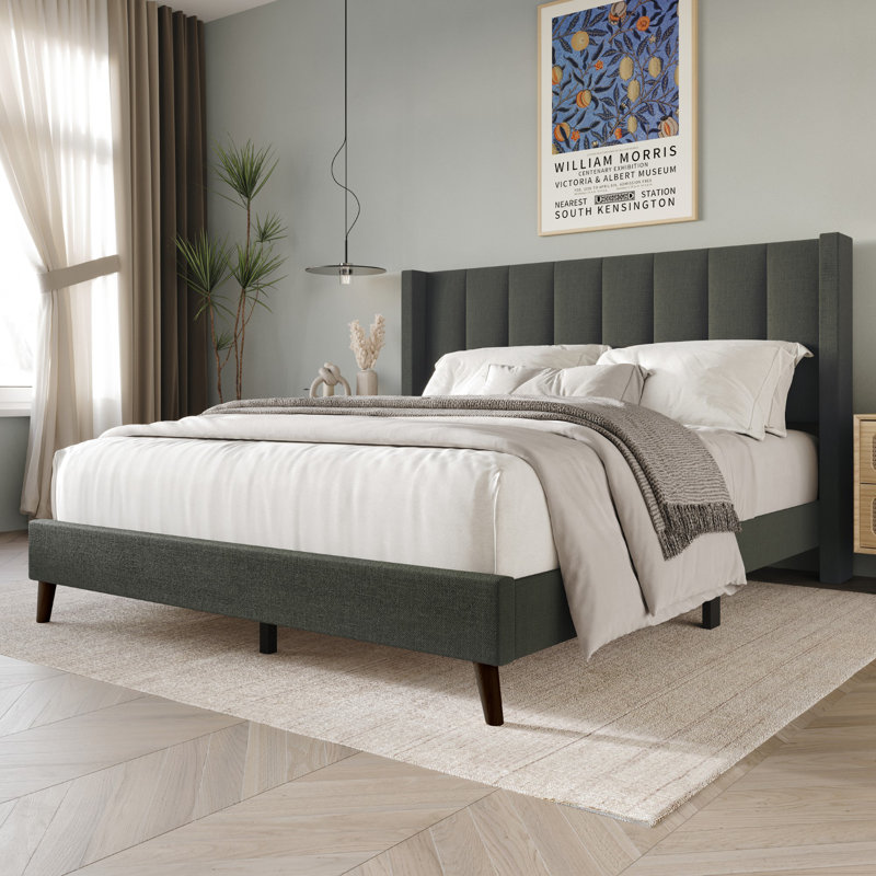 Bralee Upholstered Wingback Bed