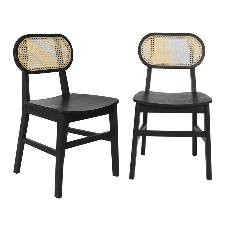 Aayah Commercial Cane Rattan Event Chair with Wood Back and Seat