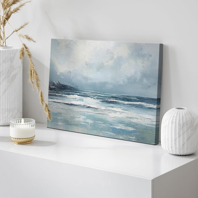 Coastal Beach " Navy Blue Ocean Wave Beach Nature "