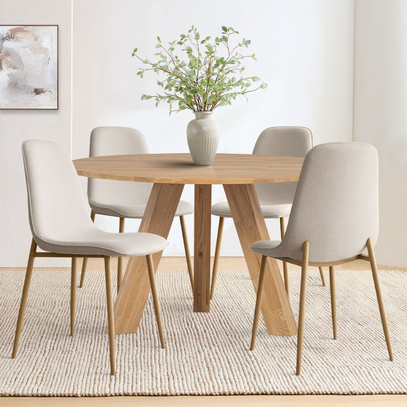 Chaise de salle manger Folmar rembourr e avec dossier complet