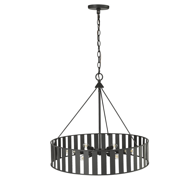 Stella 6 - Light 24" Wide Drum Chandelier