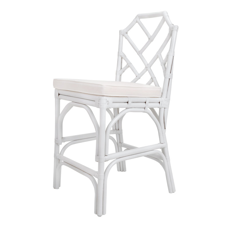 Jaime Rattan Counter Stool with Footrest