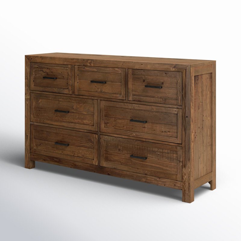 Craigsville 63" W Solid Wood 7-Drawer Dresser with Dovetail Joinery