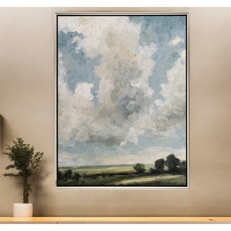 Gathering Clouds Silver Floater Frame Print Wall Art
