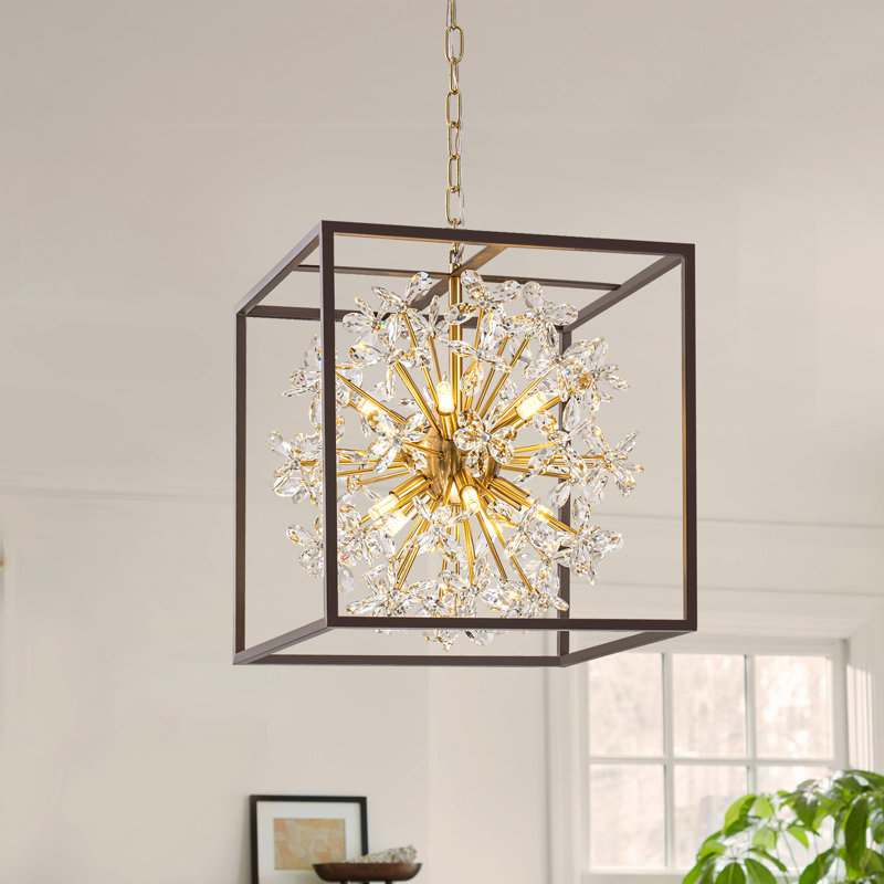 Elonso 10 - Light Dimmable crystal Sputnik Sphere Chandelier