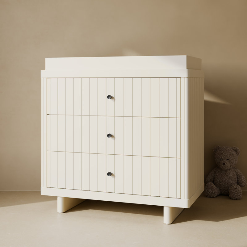 Kyoto Wood 3-Drawer Dresser with Topper